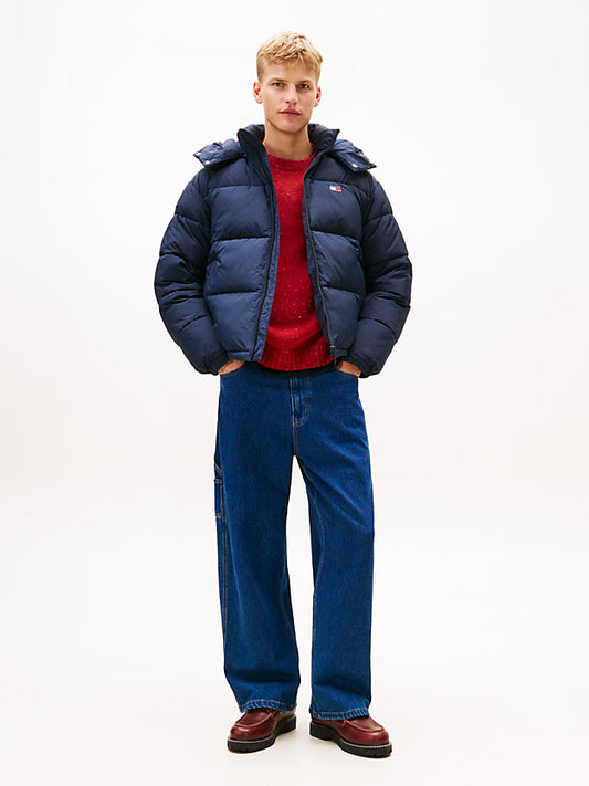 Back Logo Relaxed Hooded Puffer Jacket