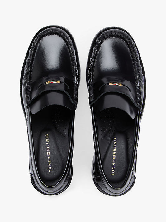Patent Leather Block Heel Loafers