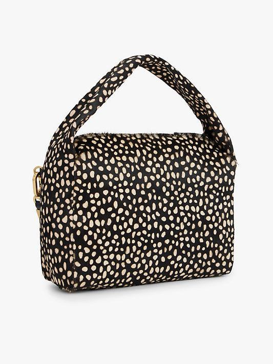 Leather Deer Print City Bag