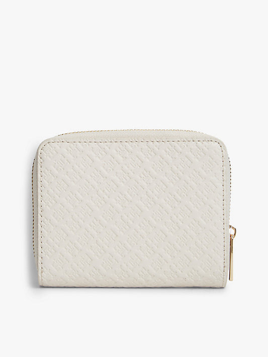 Debossed Zip-Around Flap Wallet