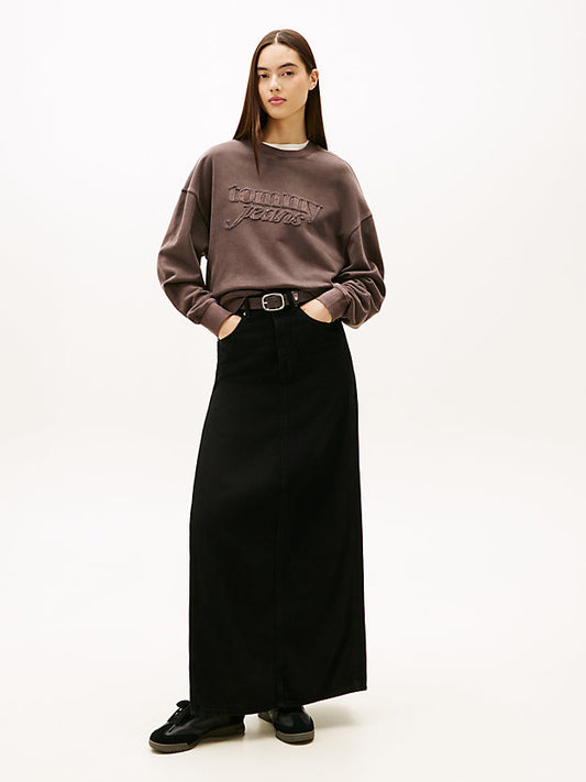 Logo Appliqué Washed Boxy Sweatshirt