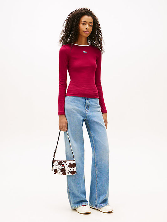 Scoop Back Slim Long Sleeve T-Shirt