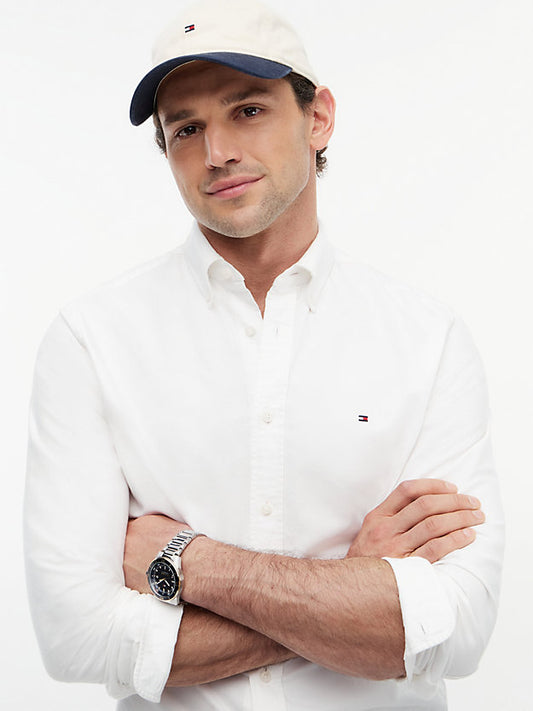 Regular Fit Flag Embroidery Oxford Shirt