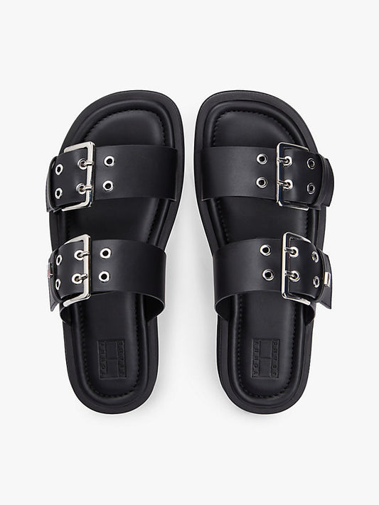 Chunky Cleat Double Buckle Sandals