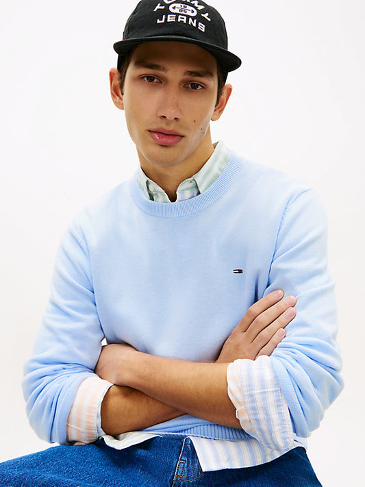 Flag Embroidery Lightweight Slim Jumper