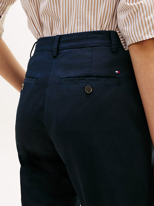 Washed Slim Straight Leg Chinos