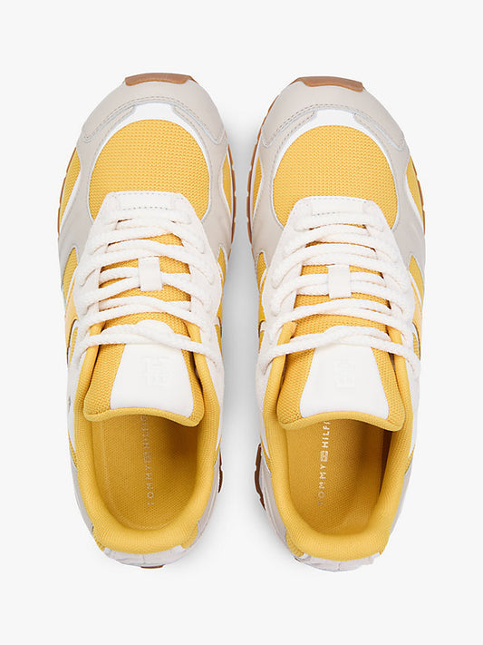 Monogram Leather Mixed Texture Trainers