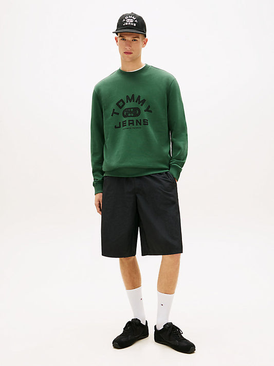 Graphic Terry Crew Neck Sweatshirt