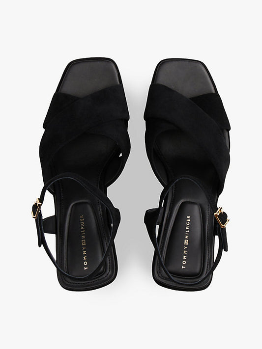 Suede High Wedge Heel Sandals