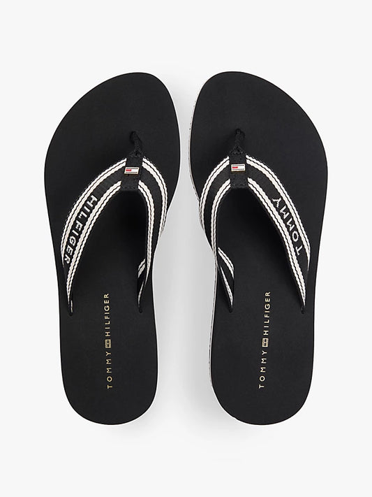 Webbing Strap Signature Wedge Flip-Flops
