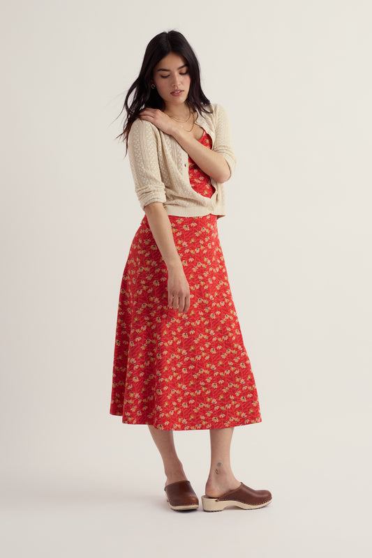 Sun Gleam Jersey Midi Dress