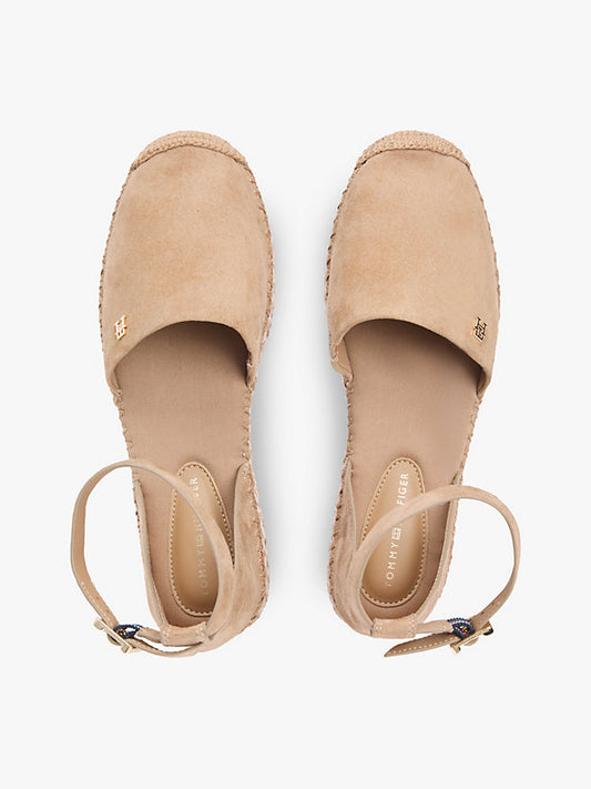Suede Ankle Strap Platform Espadrilles