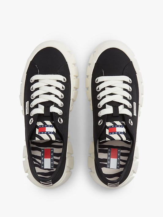 Zebra Print Logo Platform Cupsole Trainers