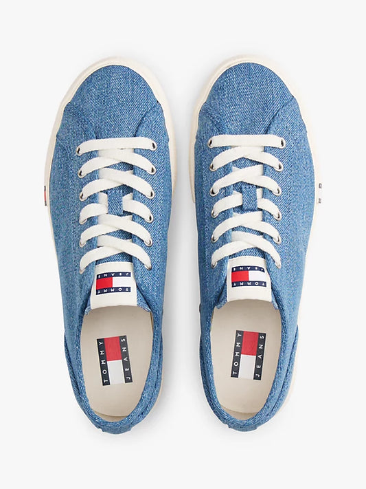 Archive Flag Stripe Washed Denim Trainers