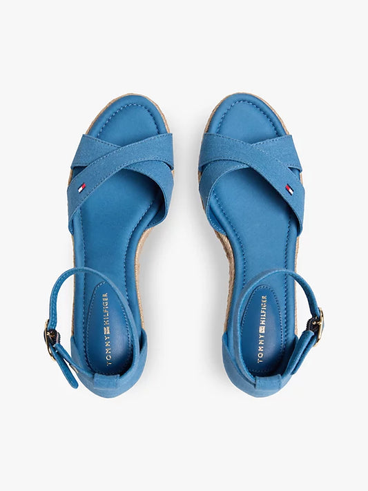 Hemp Crossover Strap Wedge Espadrilles