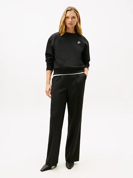 Logo Embroidery Fleece Sweatshirt