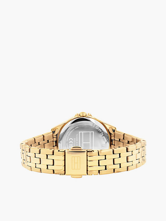 Green Bezel Gold-Plated Chain-Link Watch