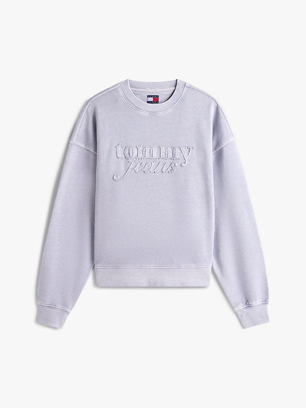 Logo Appliqué Washed Boxy Sweatshirt