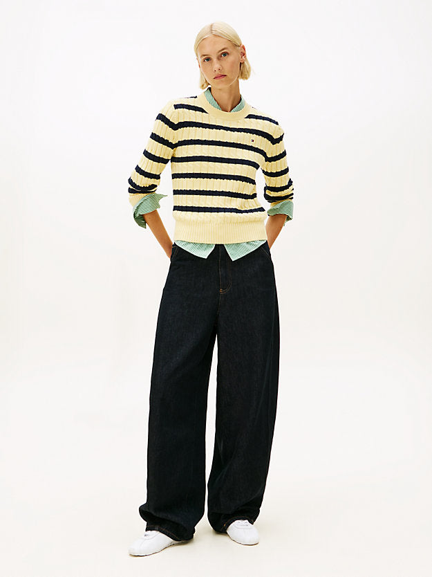 Cable Knit Crew Neck Jumper
