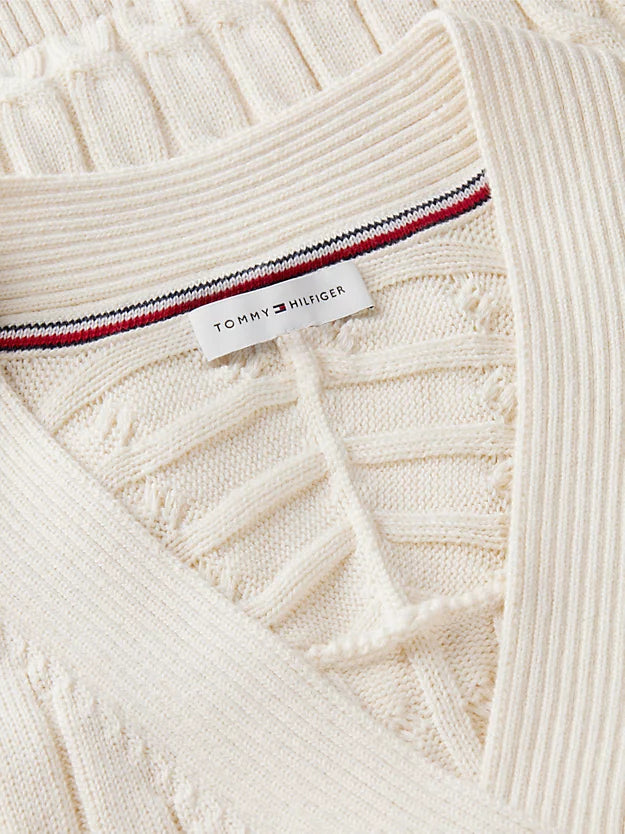 Cable Knit Oversized V-Neck Cardigan