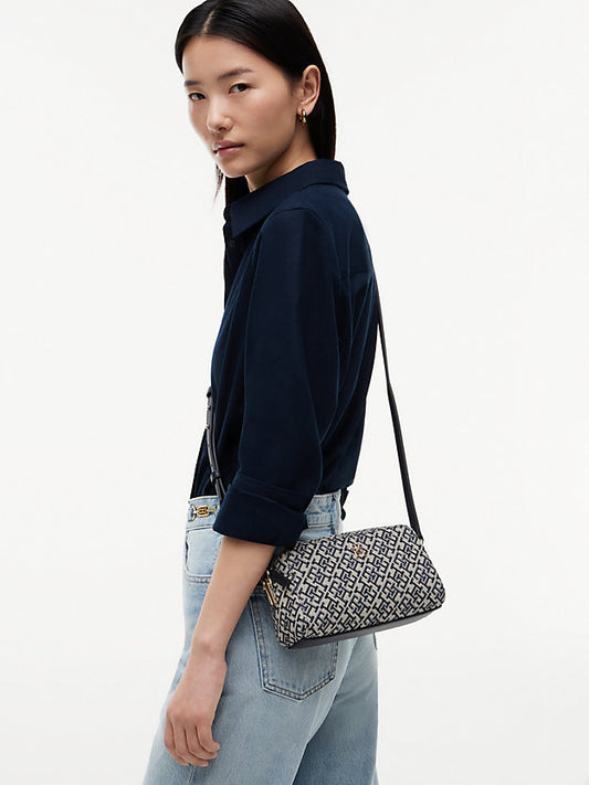 Monogram Jacquard Crossbody Camera Bag