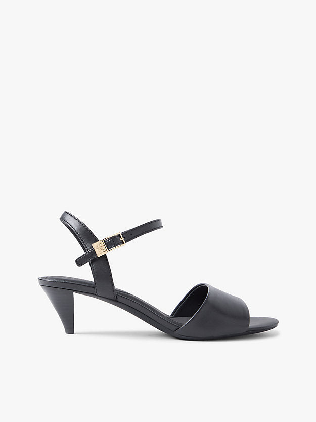 Leather Open Toe Heeled Sandals