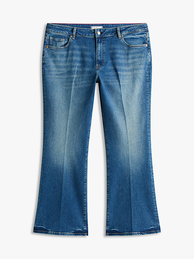 Curve Heritage Whiskered Mid Rise Bootcut Jeans