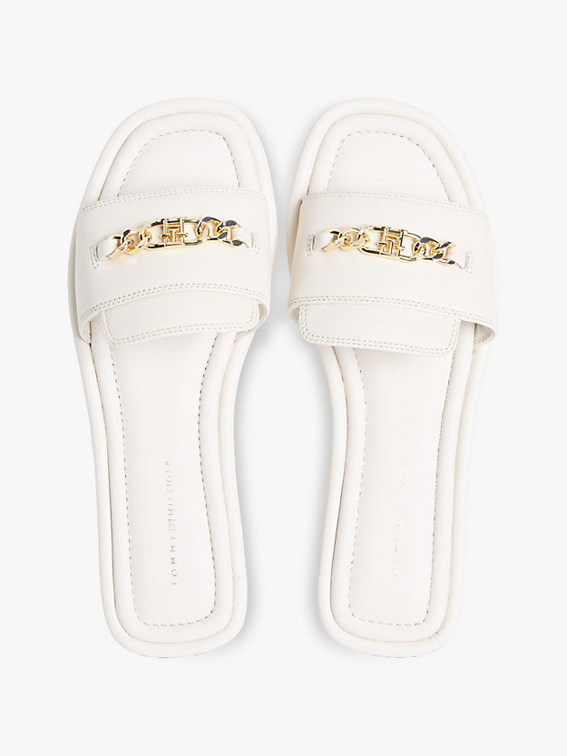 Monogram Horsebit Flat Leather Mules
