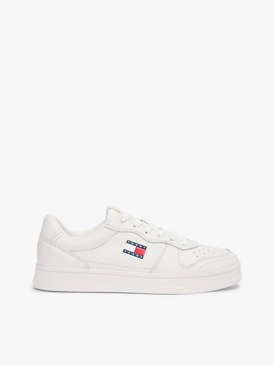 The Greenwich Leather Contrast Heel Trainers