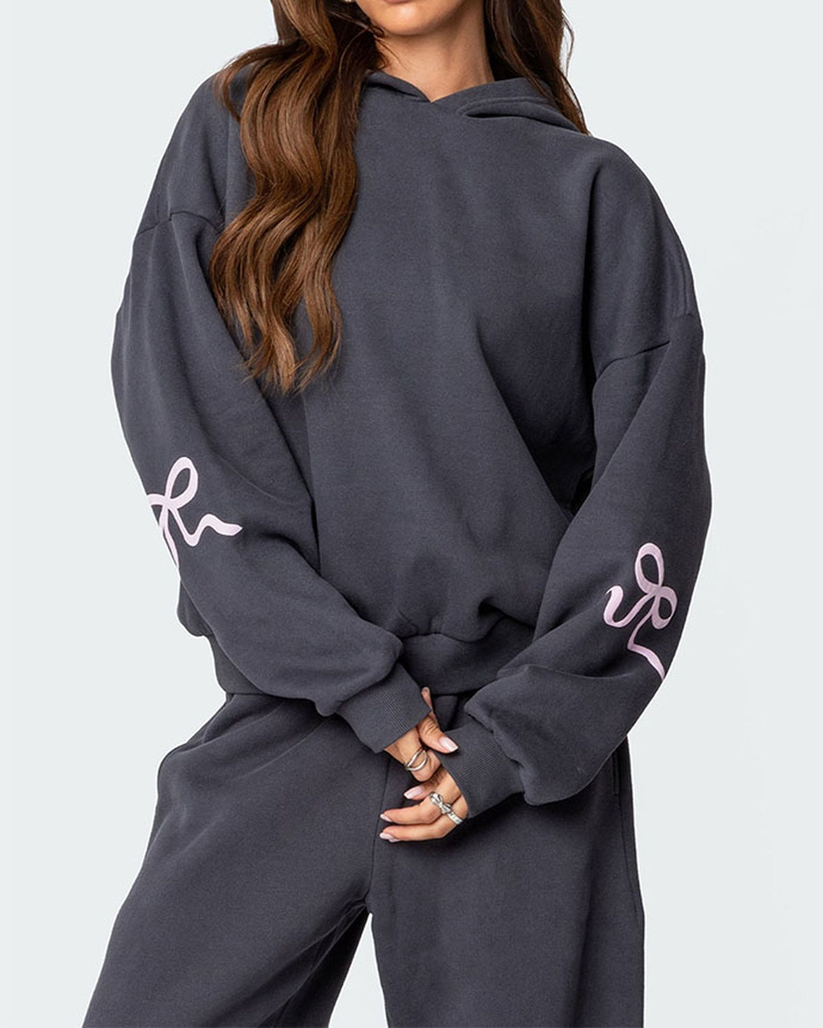 Soldes de Noël -50% - Ensemble sweat à capuche avec nœud pour femme