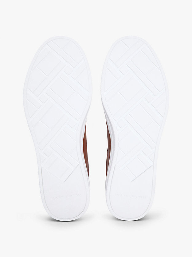 Luxe Metallic Logo Leather Trainers