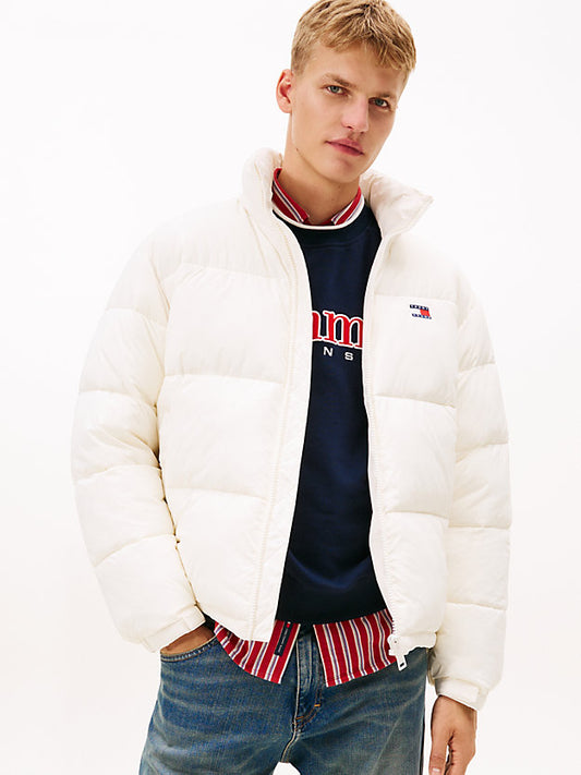 Back Logo Relaxed Hooded Puffer Jacket