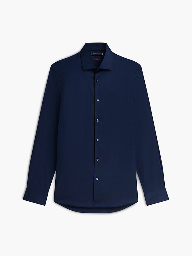 New York Label Flex Slim Twill Shirt