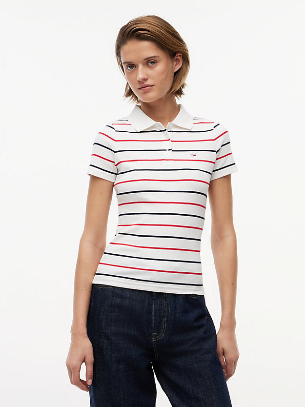 Slim Fit Ribbed Polo Shirt