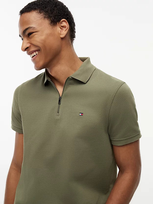 Regular Fit Air Dot Zip Polo Shirt