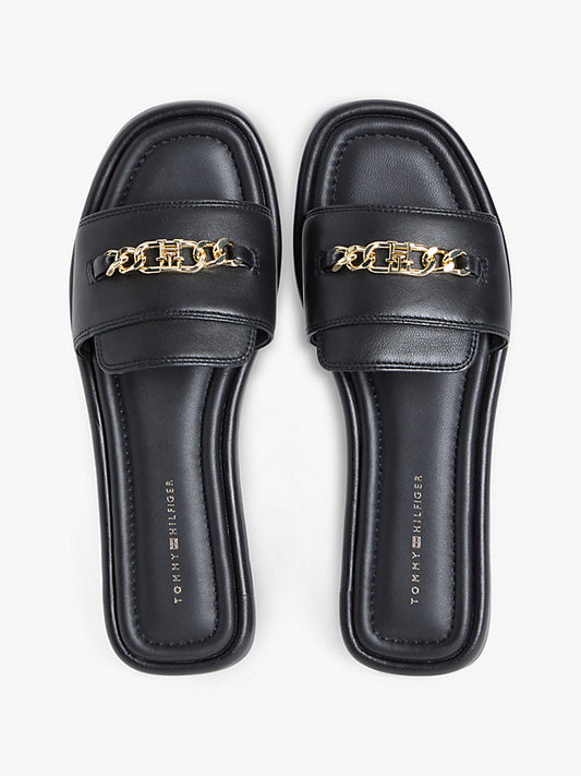 Monogram Horsebit Flat Leather Mules