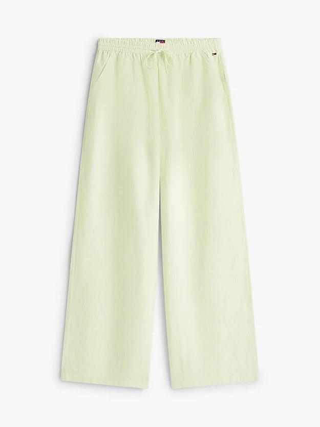 Loose Linen Blend Drawstring Trousers