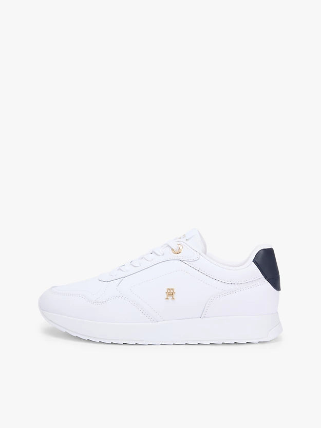 Monogram Plaque Leather Trainers