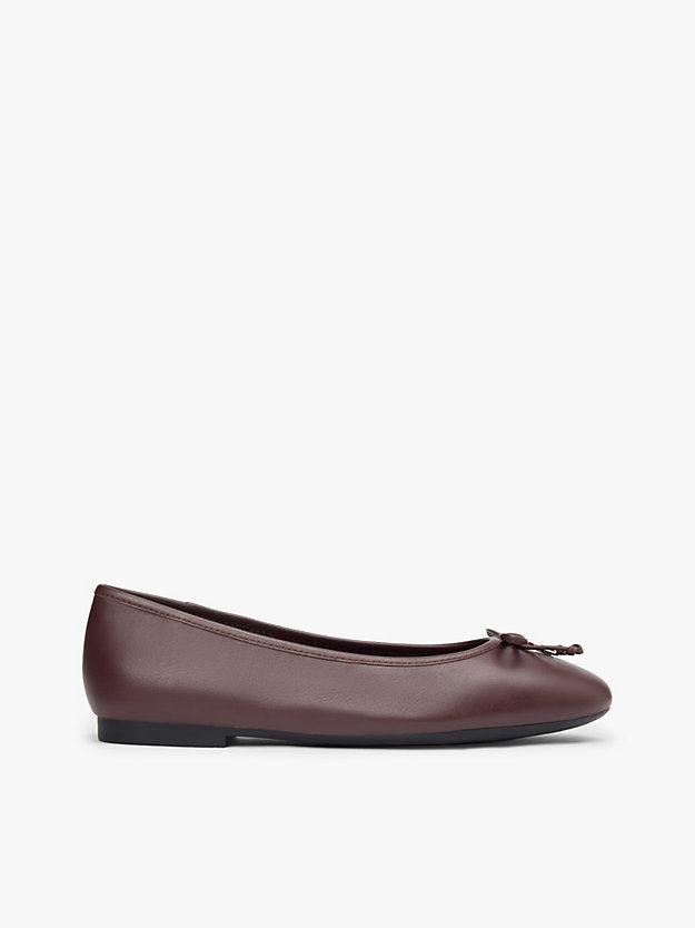 Monogram Charm Leather Ballerinas