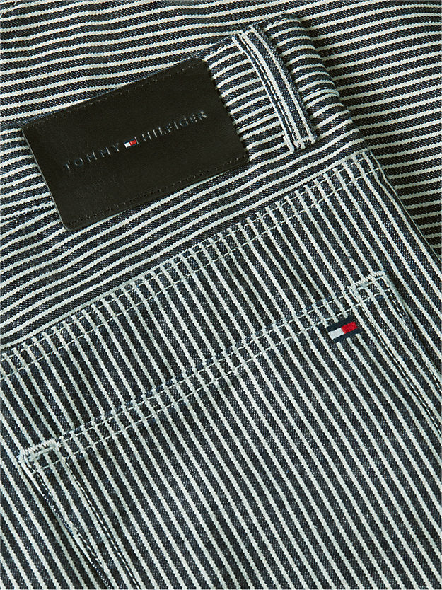 Stripe Relaxed Denim Shorts