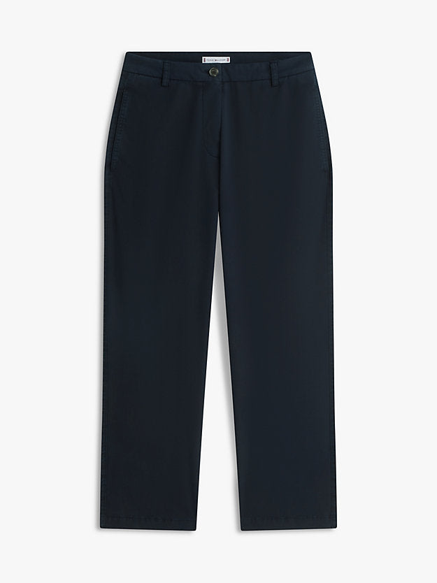Washed Slim Straight Leg Chinos