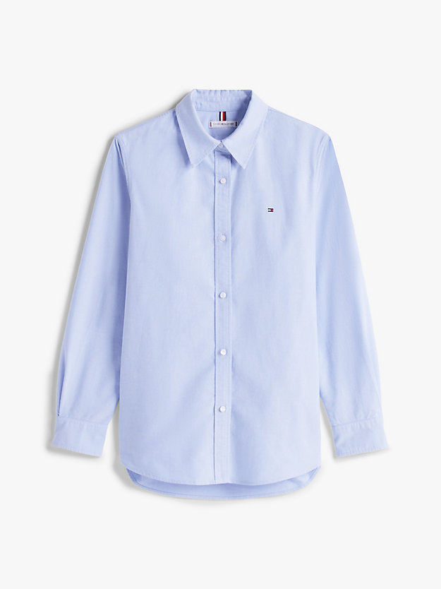 Relaxed Fit Flag Embroidery Oxford Shirt