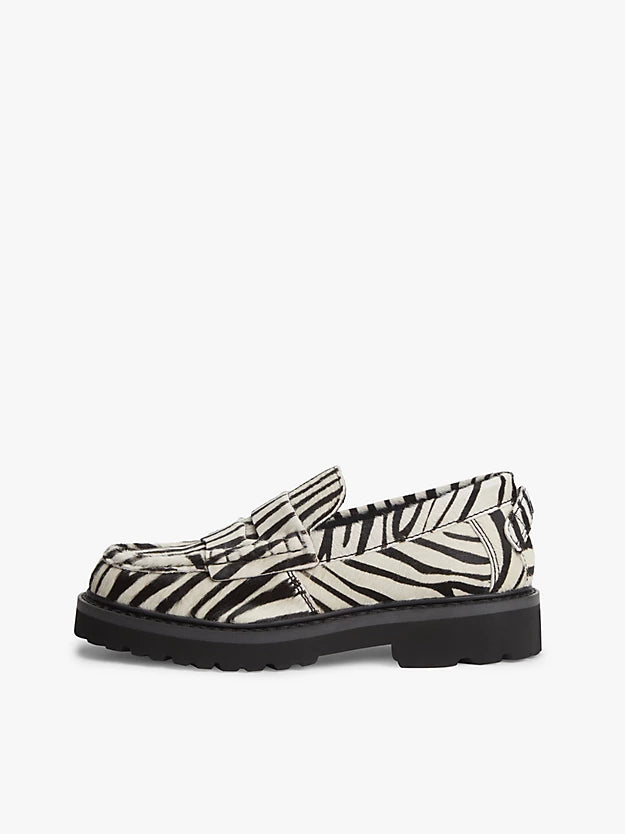 Archive Zebra Print Cleat Penny Loafers
