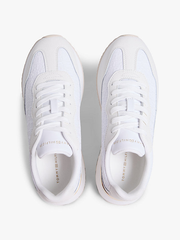 Monogram Leather Mixed Texture Trainers