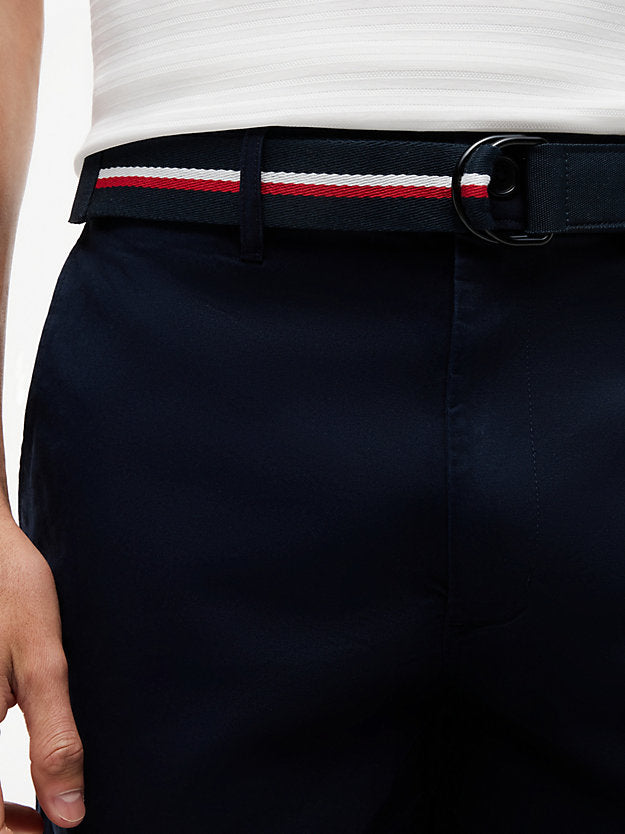 Denton Straight Fit Belted Chino Shorts