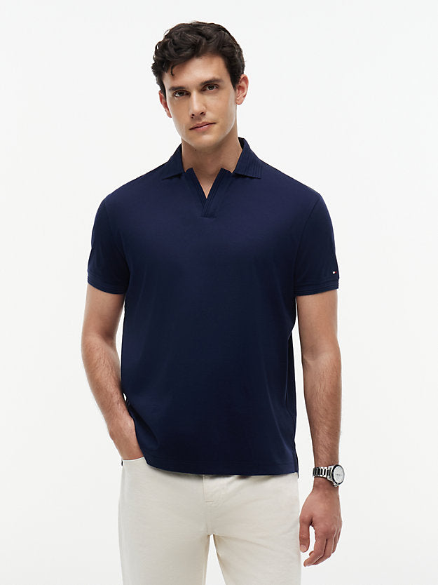 Regular Fit Interlock Knit Polo Shirt