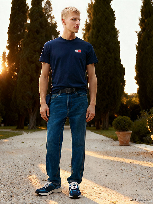 Logo Slim Jersey Crew Neck T-Shirt