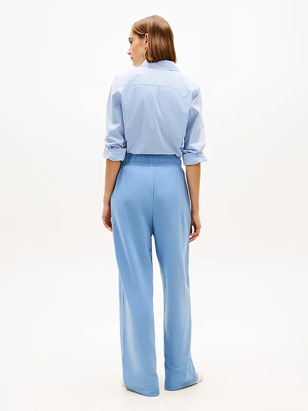 Logo Embroidery Wide Leg Joggers