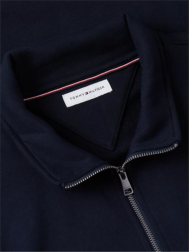 Flag Embroidery Terry Quarter-Zip Sweatshirt