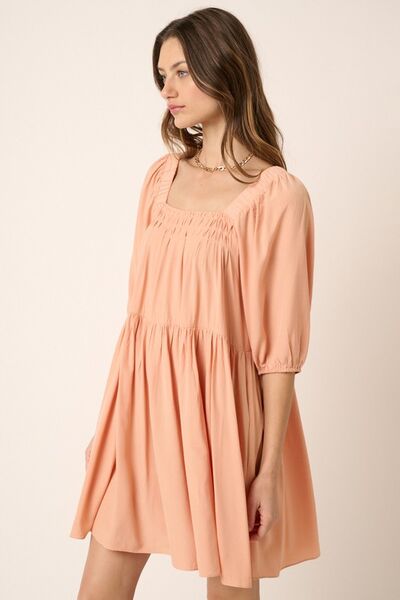 Mittoshop Mini-Kleid mit Biesen-Detail und Bindebändern